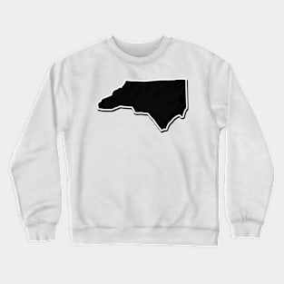 Black North Carolina Outline Crewneck Sweatshirt